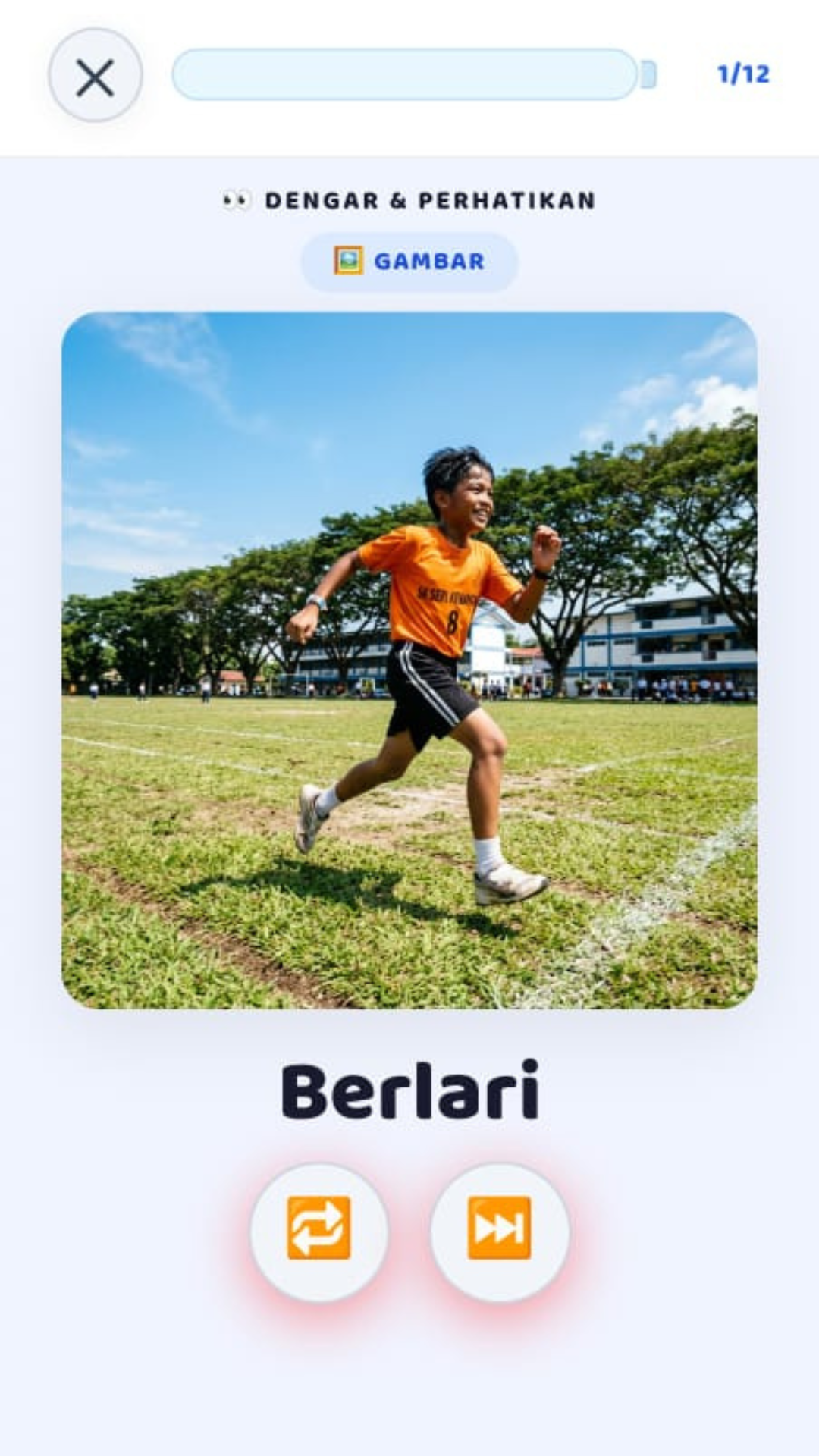 MyBicara Learning Screen